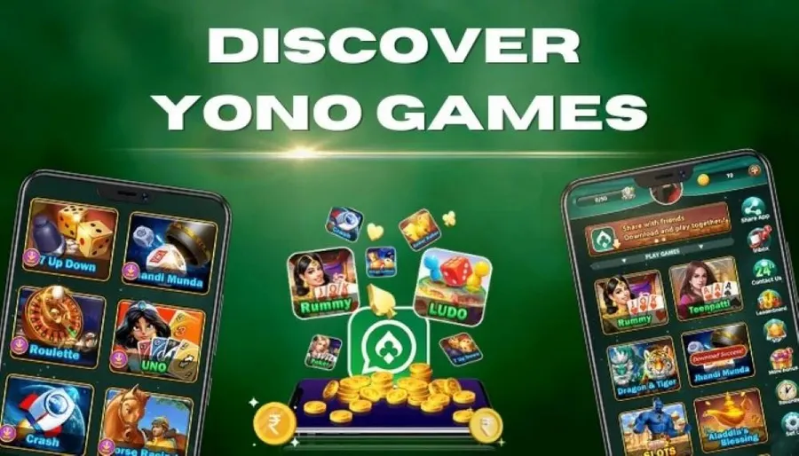 Yono game app home screen with game categories